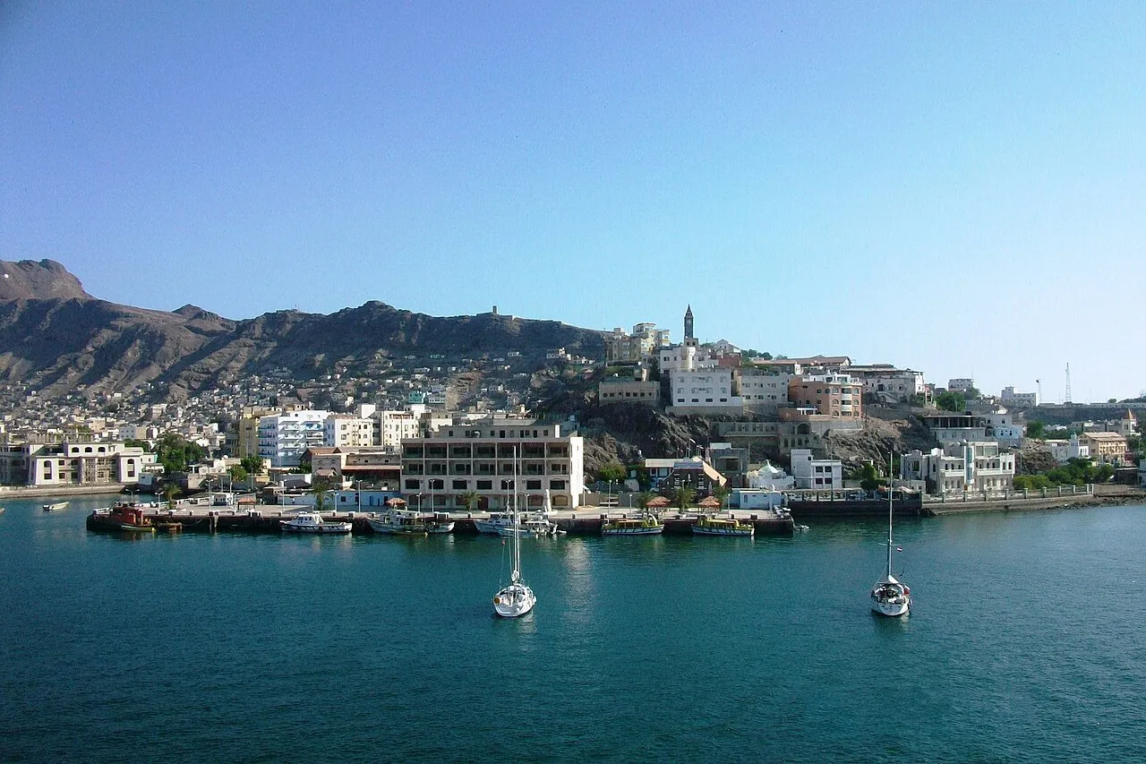 The port of Aden, Yemen (file photo). The Houthis claimed an attack on a military camp near Aden's airport on Wednesday, and Yemeni officials told Reuters the group also attacked Riyan airport in Mukalla. This photo does not depict any event reported in this article.