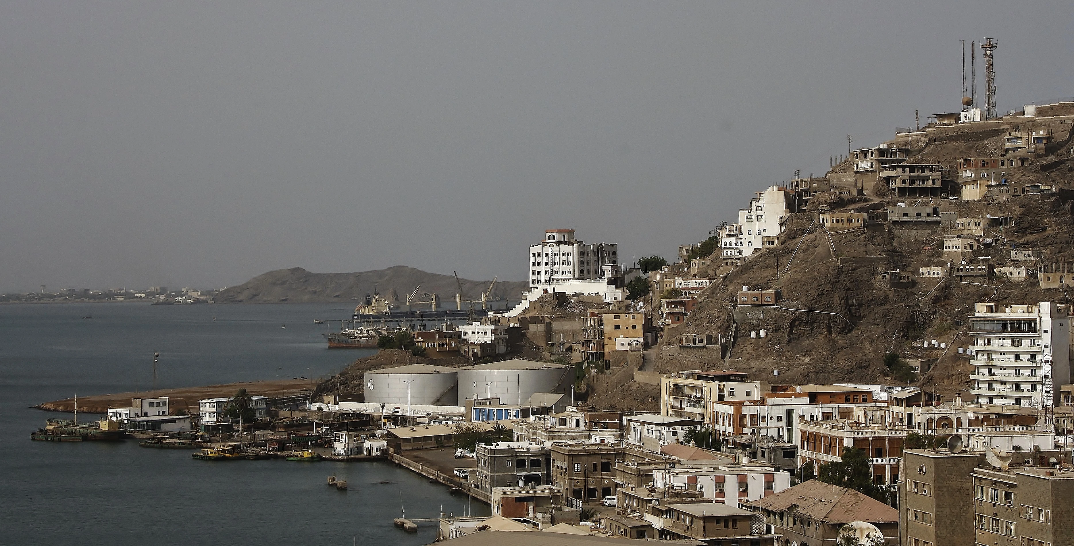 Steamer Point harbor in Aden, Yemen (August 2013). File photo — it does not depict the October 2026 missile attack on Aden airport.