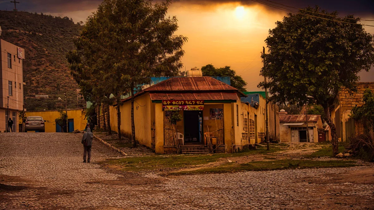 A street in Adigrat, in Ethiopia's Tigray region near the Eritrean border (file photo). This photo does not depict any event reported in this article.