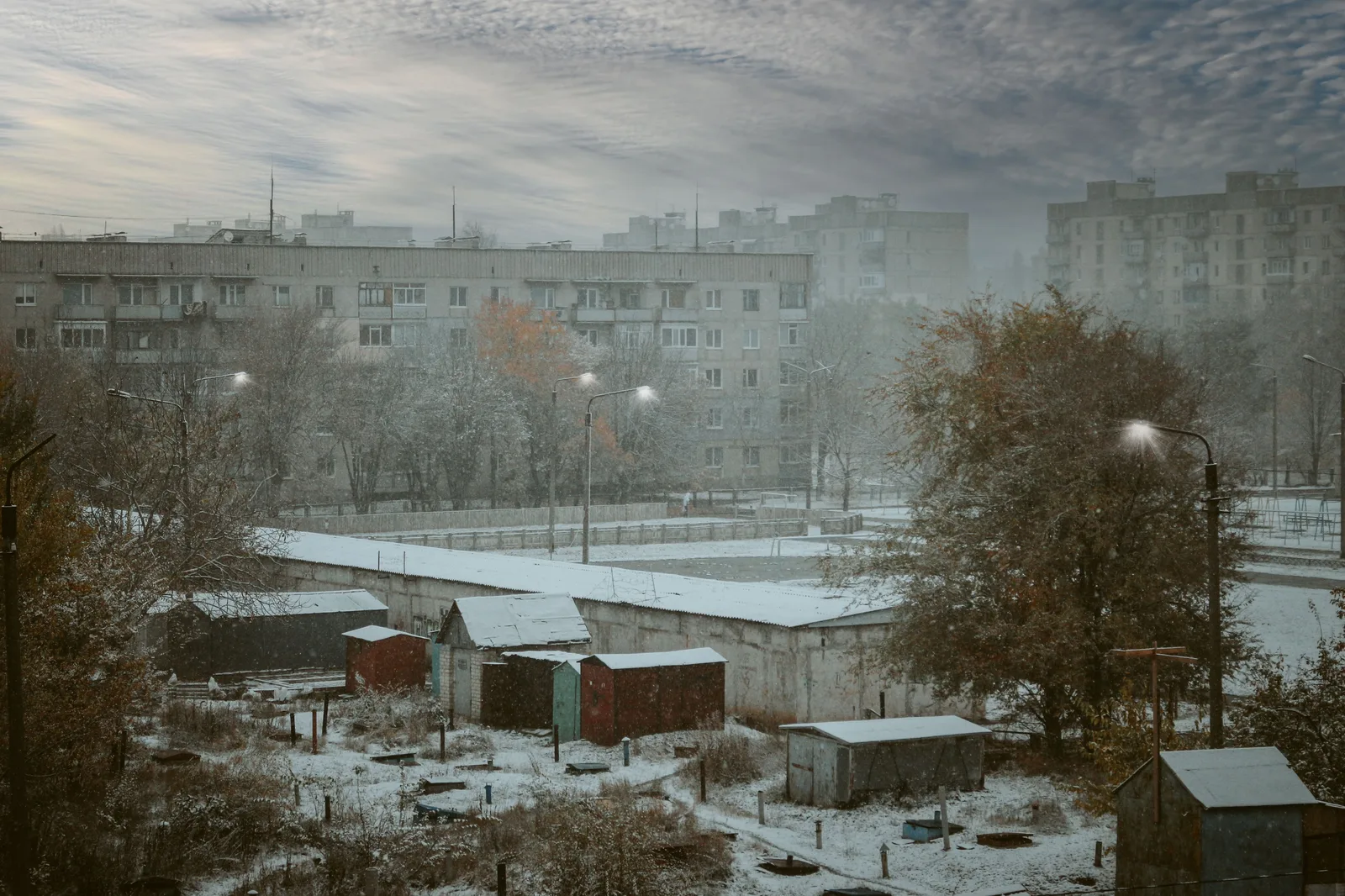 Residential apartment buildings in winter (file photo). The Zaporizhzhia strike hit residential neighbourhoods; this photo does not depict the reported attack.