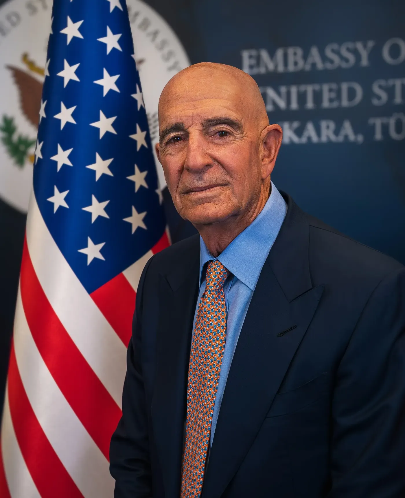 Tom Barrack, US ambassador to Turkey and special envoy for Syria, in an official US Embassy photograph in Ankara (file photo). This photograph does not depict the podcast interview or any event reported in this article.