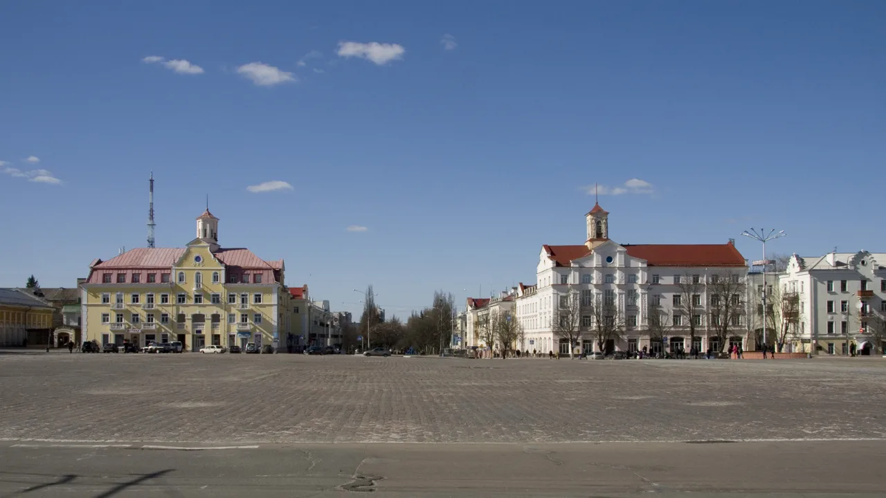 Krasna Square in central Chernihiv (file photo). A drone attack on a busy downtown street in the city killed two teenagers and wounded 23 people on Thursday. This photo does not depict any event reported in this article.