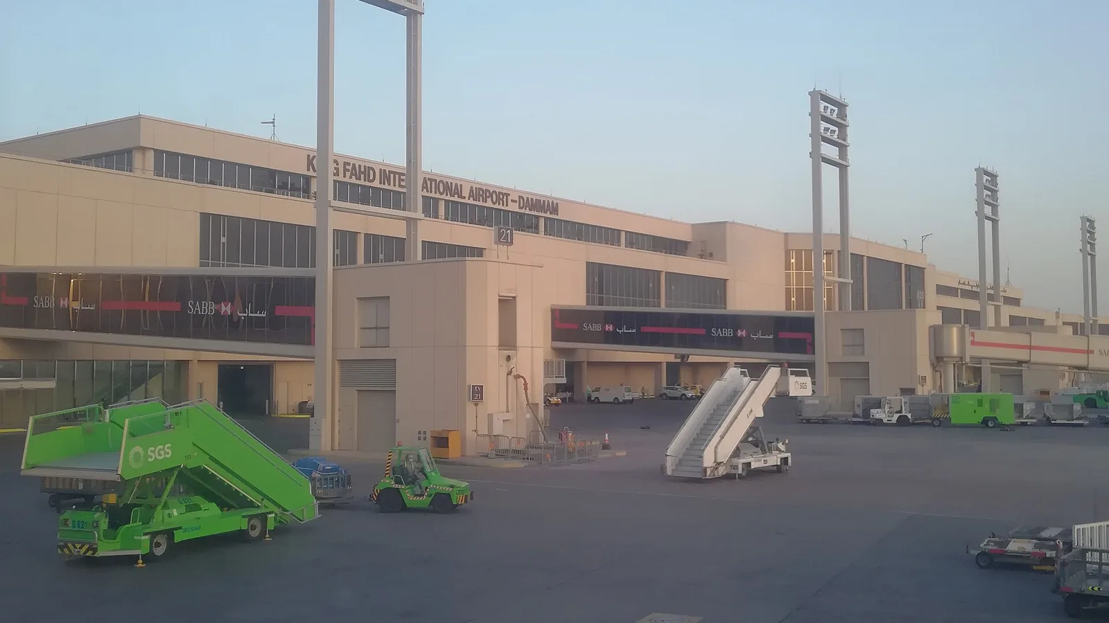 The terminal and apron at King Fahd International Airport in Dammam (file photo). This photo does not depict the reported attacks.