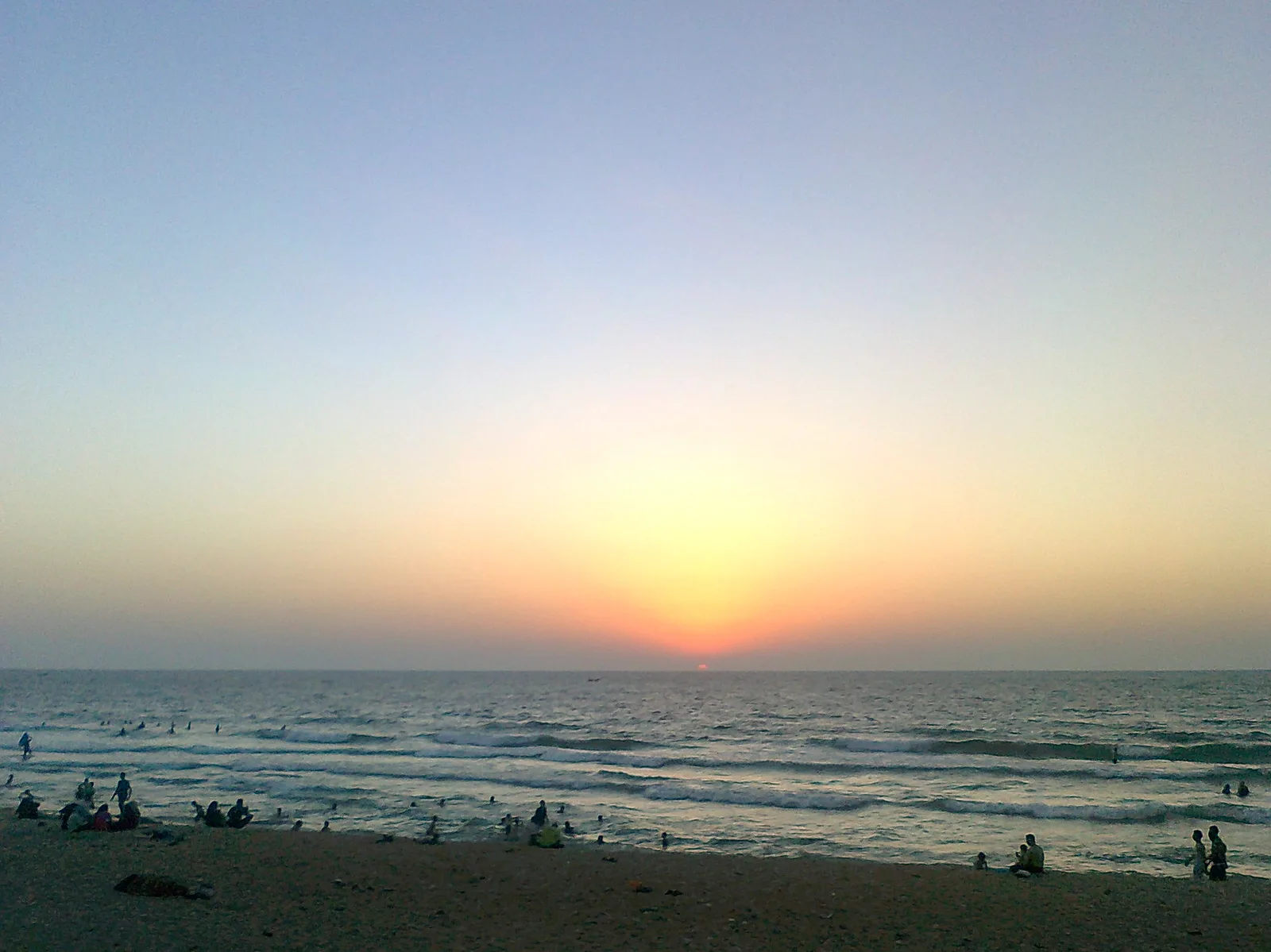 The beach at Deir el-Balah in central Gaza at sunset (file photo). This photo does not depict any event reported in this article.