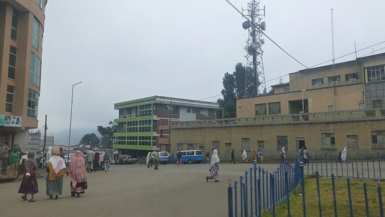 A street in Dessie, in Ethiopia's Amhara region (file photo). The most seriously injured from the Jari 2 strikes were referred from Hayk to Dessie Hospital, Addis Standard reported. This photo does not depict any event reported in this article.