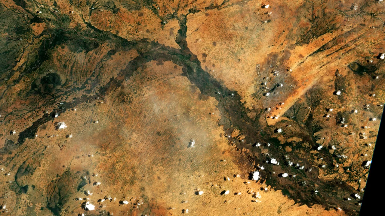 Satellite view of the terrain around El Fasher, North Darfur, Sudan (file image). This image does not depict any event reported in this article.