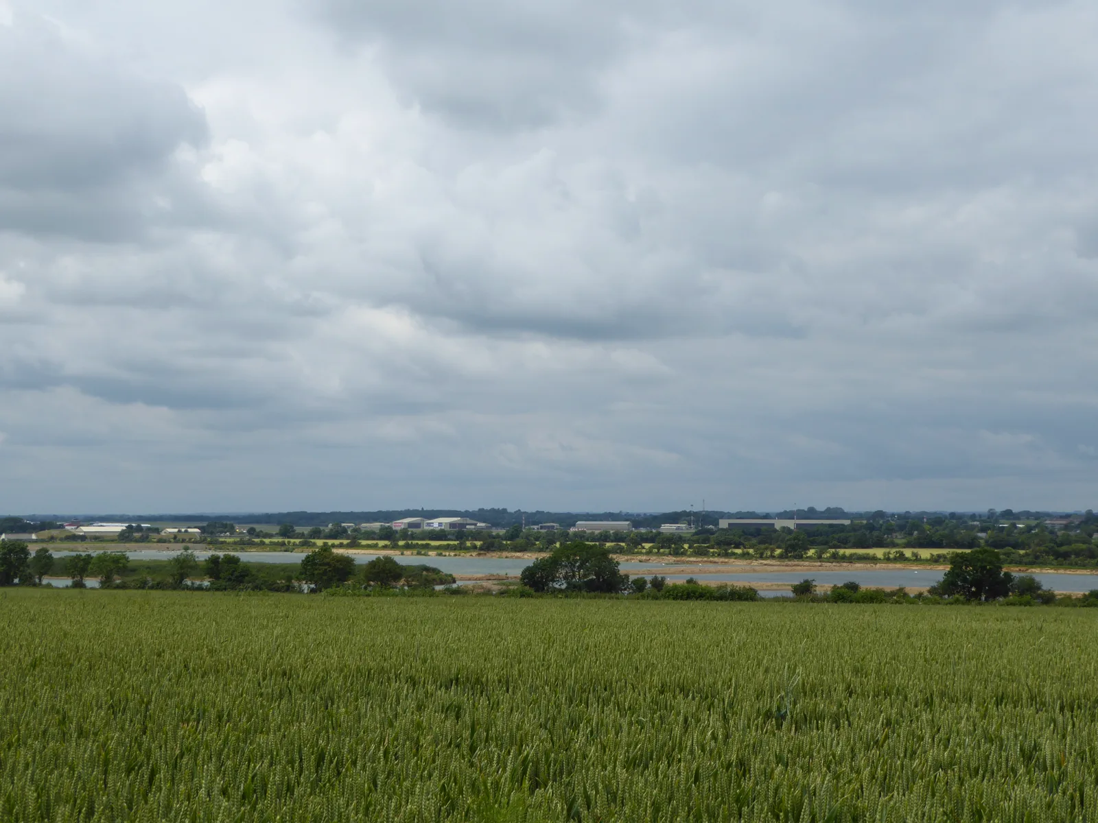 RAF Fairford in Gloucestershire, England, seen from a distance across farmland. Generic photo; it does not depict the events described in this article.