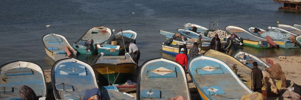 Fishing boats at the Gaza port. Archive photo — it does not depict the events described in this article.