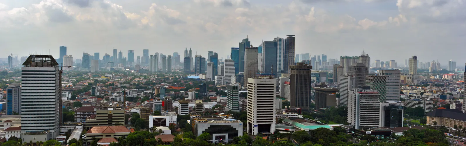 The Jakarta city centre skyline, seen from the National Monument (Monas) (file photo). The UN special rapporteur gave her interview in the Indonesian capital. This photo does not depict any event reported in this article.