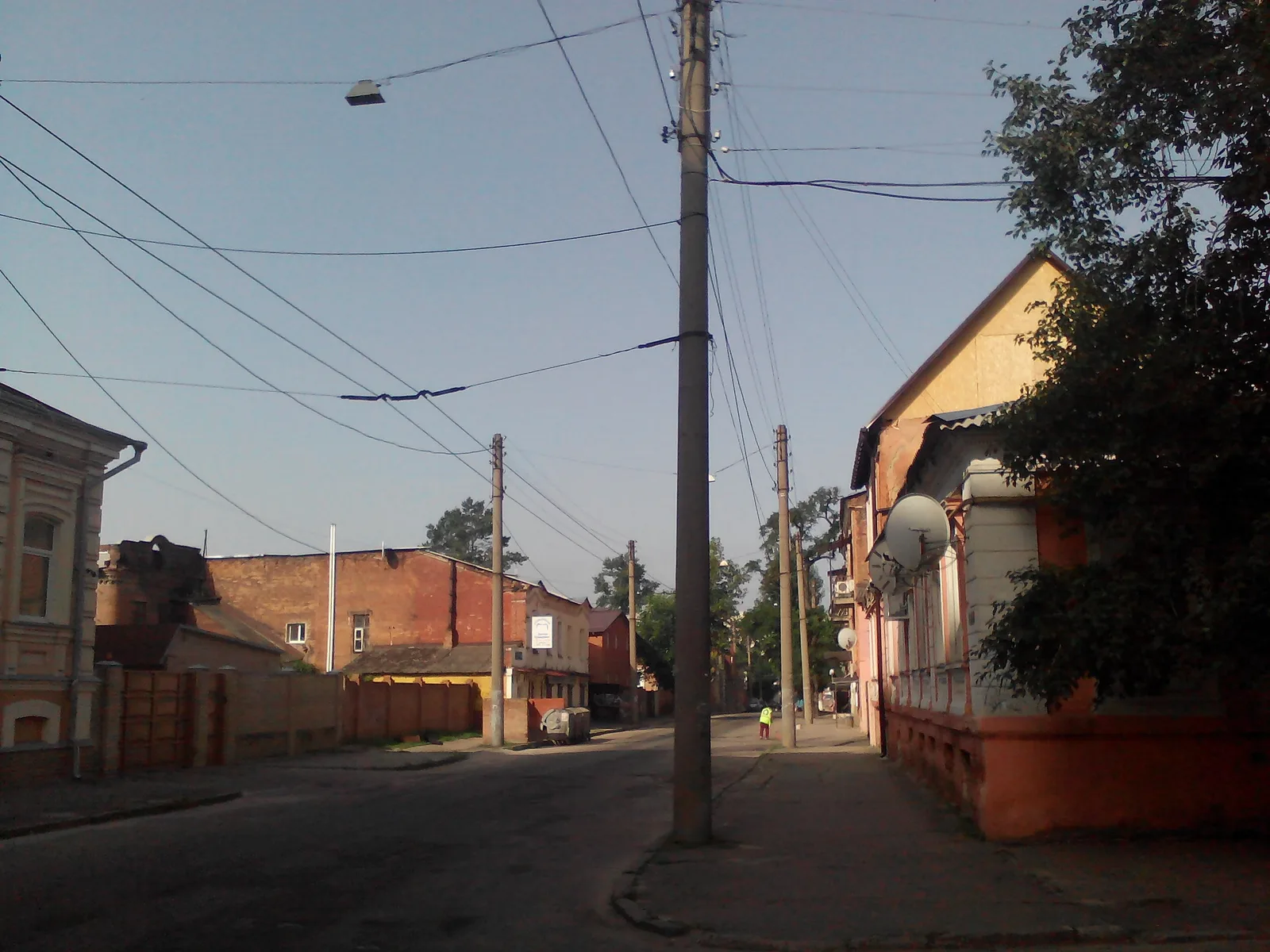 A quiet residential street in Kharkiv, Ukraine. This photo does not depict the events in Sumy.