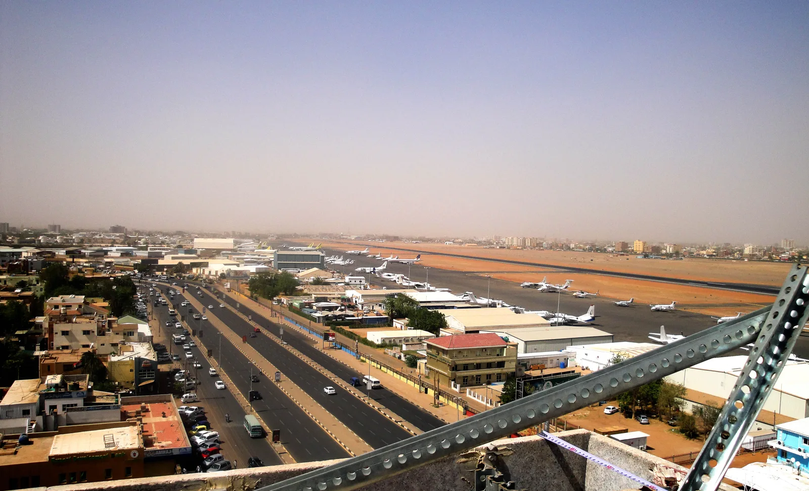 Khartoum International Airport and Africa Street in Khartoum, Sudan (file photo). Monday's strikes on the capital included an area near the airport, the UN said. This photo does not depict any event reported in this article.