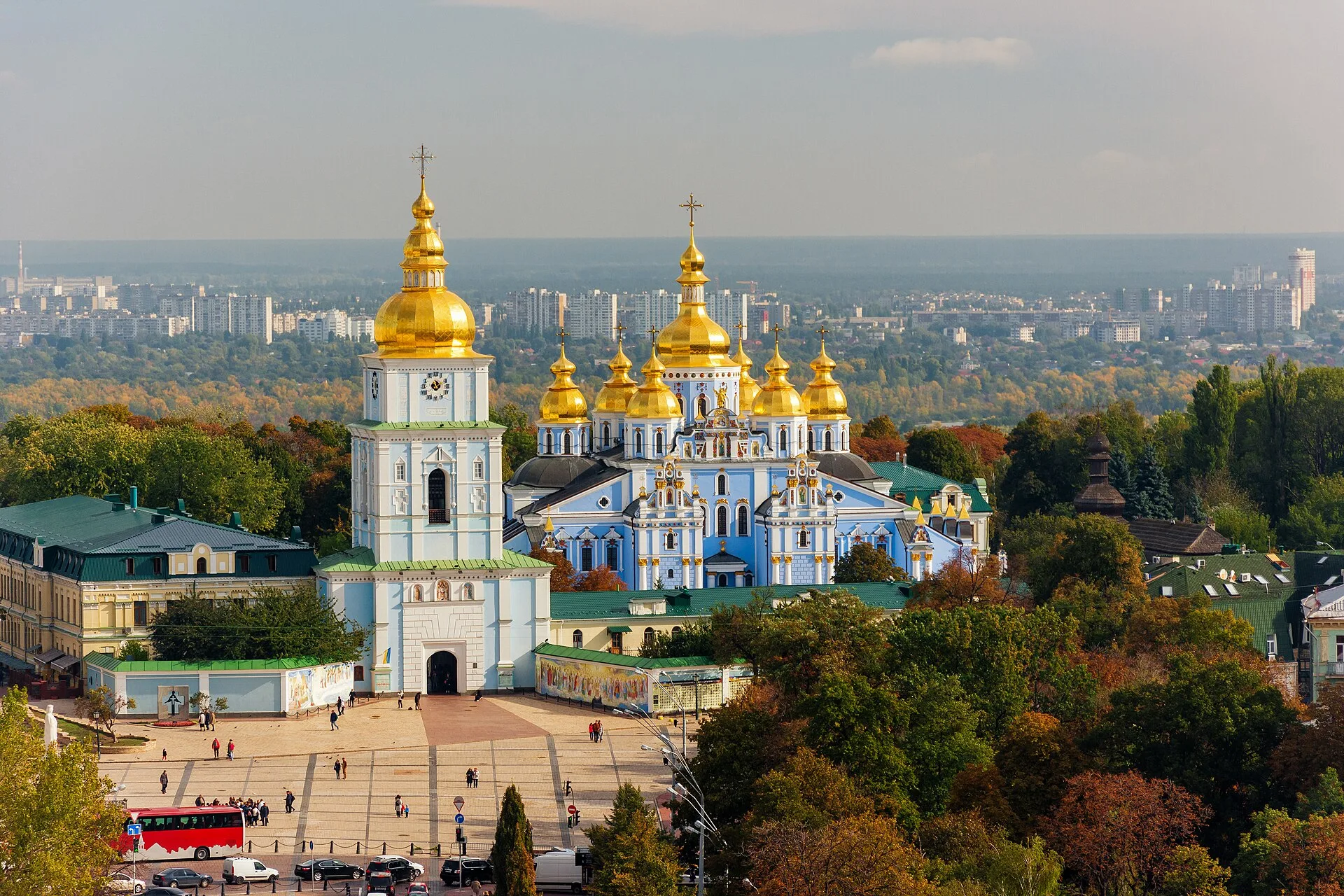 St Michael's Golden-Domed Monastery in Kyiv (file photo). President Zelenskiy said on Wednesday that he supports a ceasefire and trilateral talks with the US and Russia. This photo does not depict any event reported in this article.