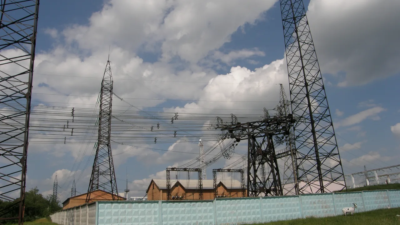High-voltage transmission pylons and a substation at Lutsk in Ukraine's Volyn region (file photo, 2012). This photo does not depict any facility or event reported in this article.
