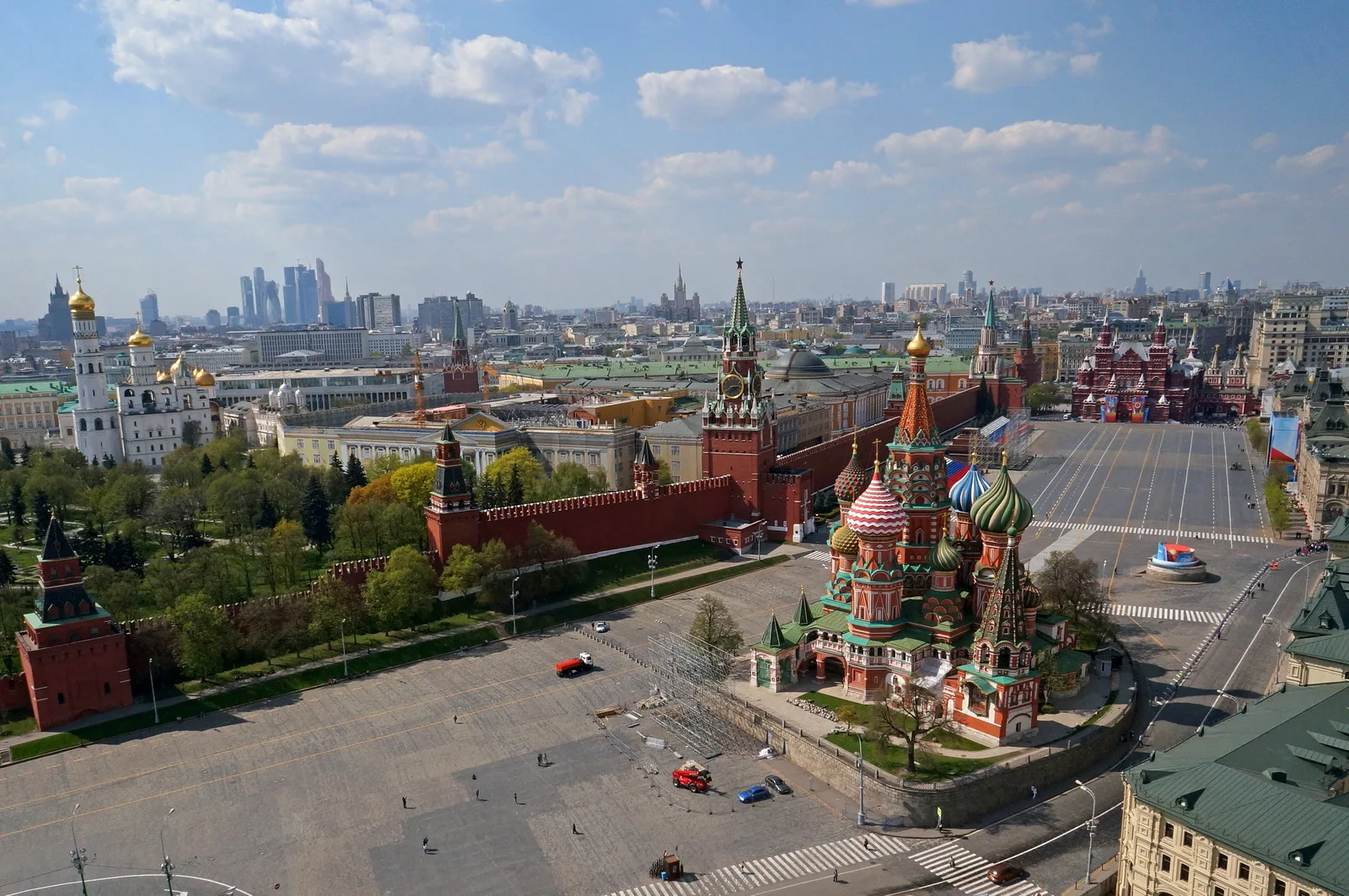 The Kremlin and Red Square in Moscow, seen from above (file photo). Kremlin aide Yuri Ushakov briefed reporters after President Putin's meeting with US envoy Steve Witkoff in St Petersburg. This photo does not depict any event reported in this article.
