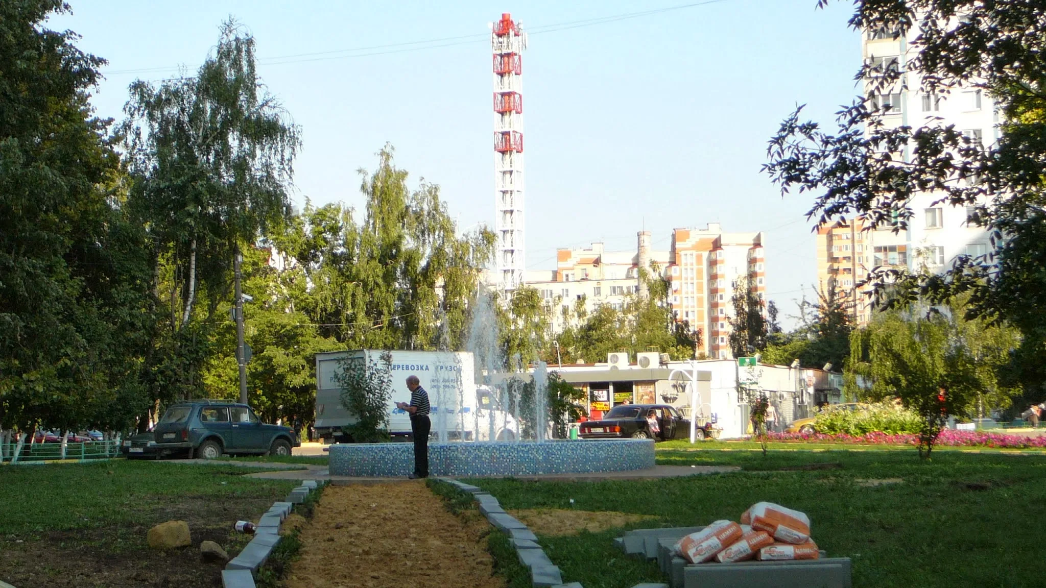 A public square in Razvilka, Moscow Oblast (photo from 2011). Archive photo — it does not depict the October 2026 drone attack described in this article.