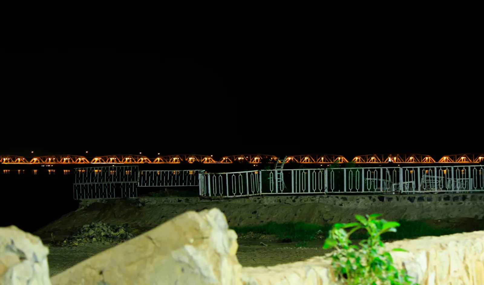 The Omdurman Bridge over the Nile in Sudan, illuminated at night (file photo). This photo does not depict any event reported in this article.