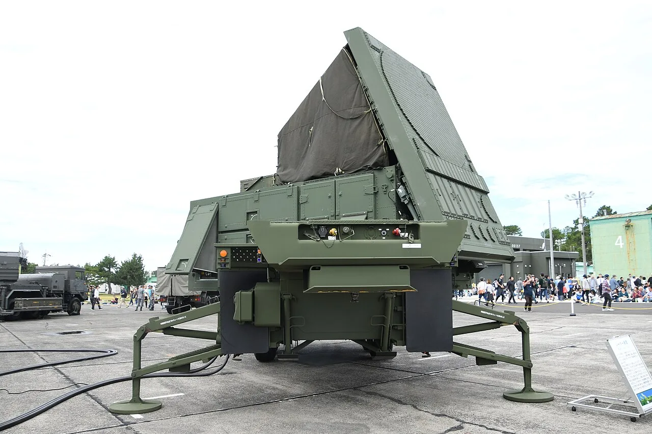 The radar set of a Patriot PAC-3 battery on display at Hamamatsu Air Base, Japan (file photo). The radar is the battery's eyes: over 150 km range, tracking up to 100 targets. This photo does not depict any event reported in this article.