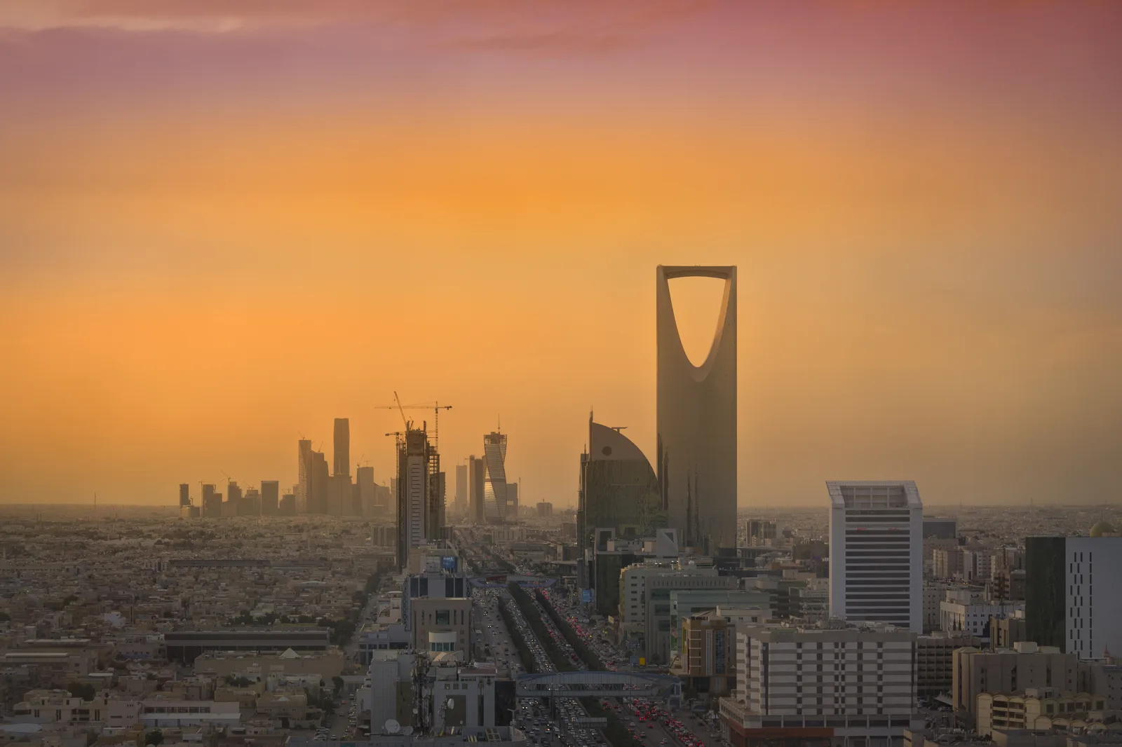 The Riyadh skyline, including the King Abdullah Financial District and Kingdom Tower, Saudi Arabia (file photo). This photo does not depict any event reported in this article.
