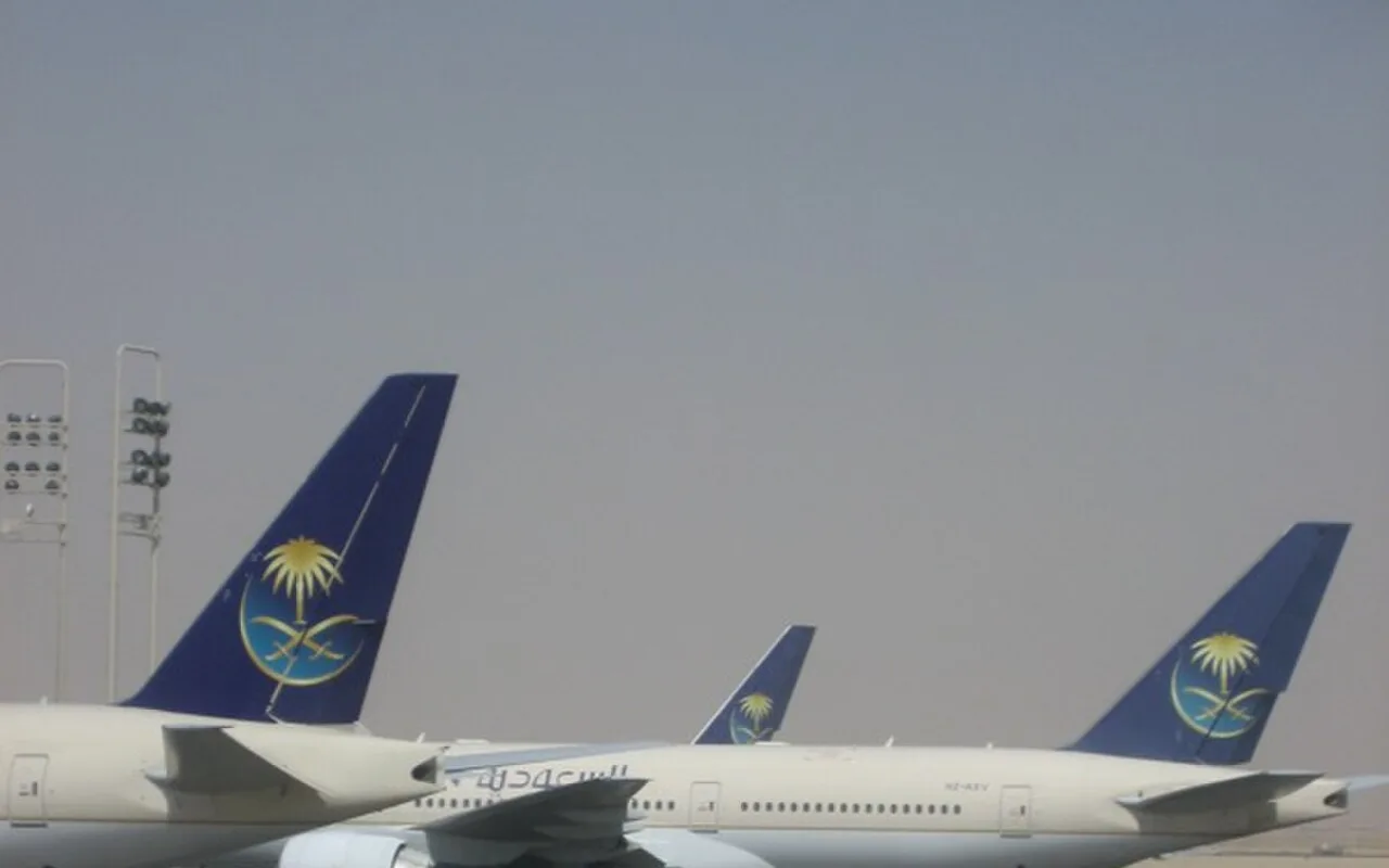 Saudi Arabian Airlines aircraft at King Khalid International Airport in Riyadh (file photo). This photo does not depict any event reported in this article.