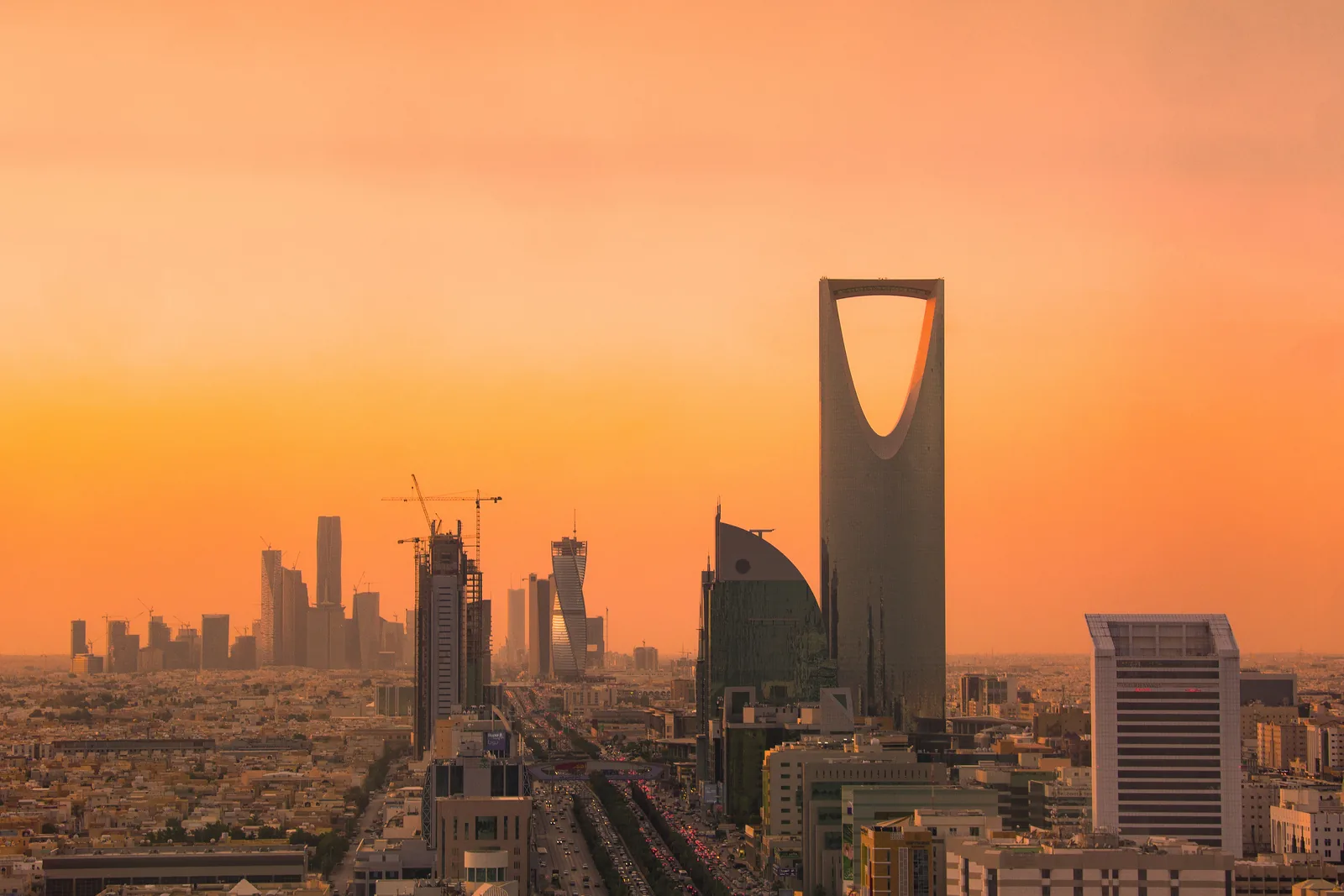 The Riyadh skyline at sunset, including the Kingdom Centre tower (file photo). This photo does not depict any event reported in this article.