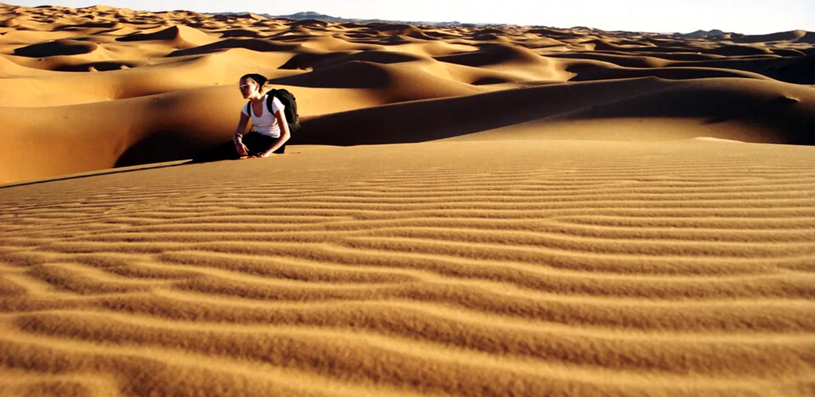 Sand dunes in the Sahara Desert.