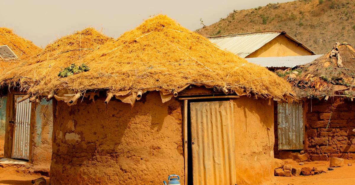 Traditional thatched huts in a rural village setting (file photo). This photo does not depict the reported strike.