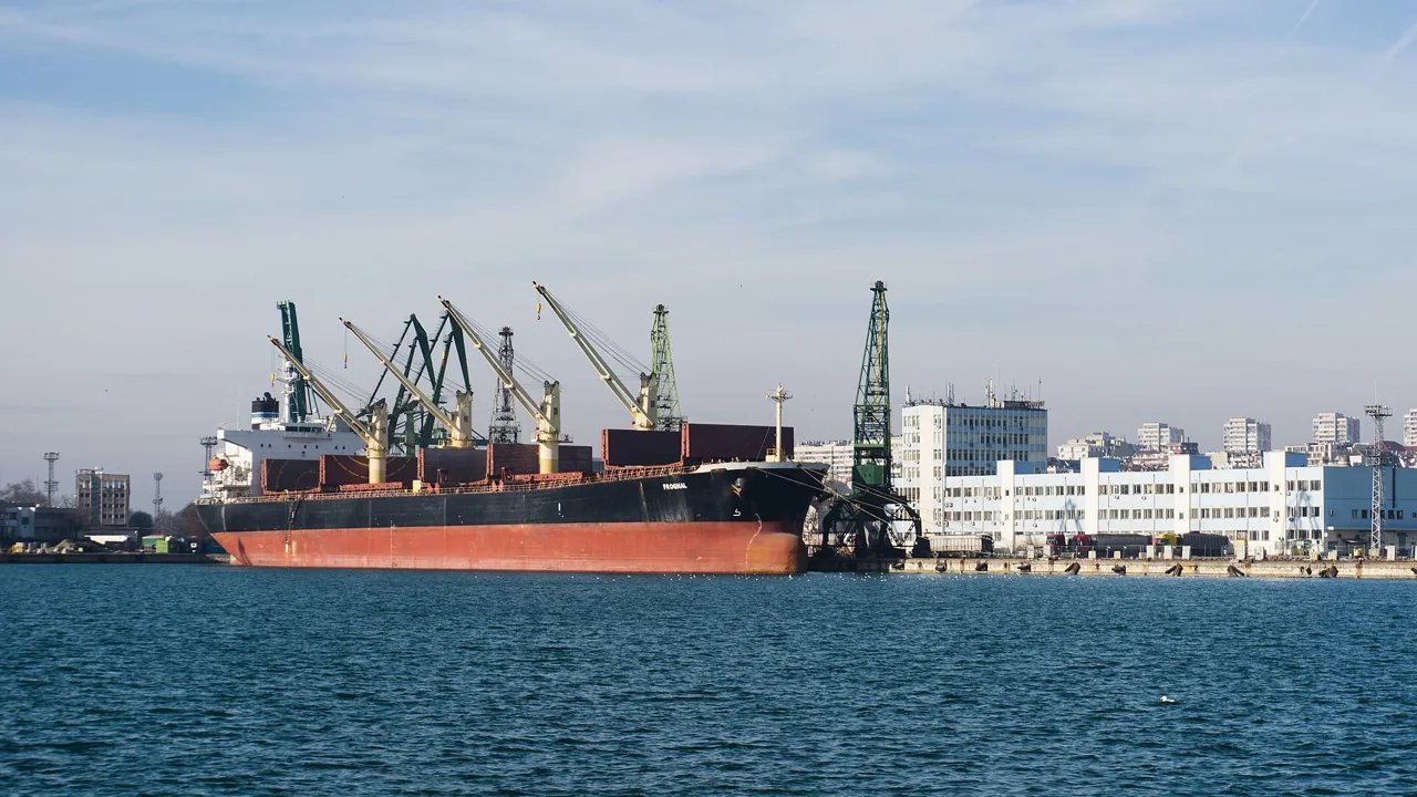 A bulk carrier at the Port of Varna, Bulgaria, on the Black Sea (file photo). The rescued crew of the Chelsea 3 were taken to Varna. This photo does not depict any vessel or event reported in this article.