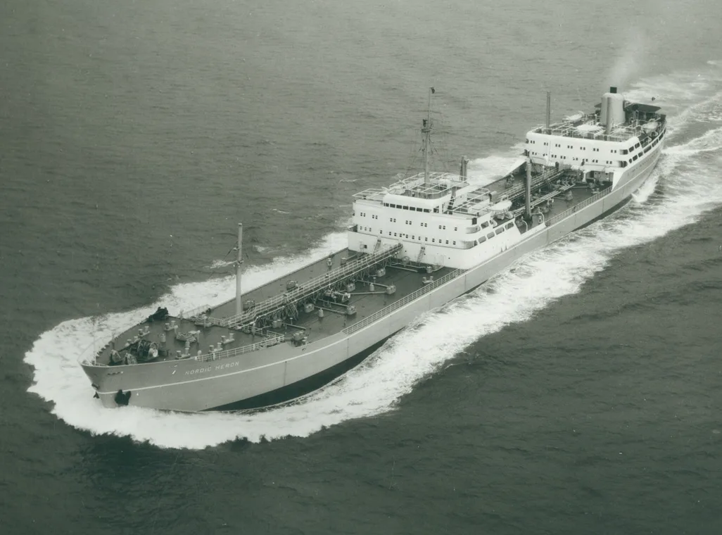 The oil tanker Nordic Heron on sea trials, in an archival photograph. File photo — it does not depict any vessel or event in this article.